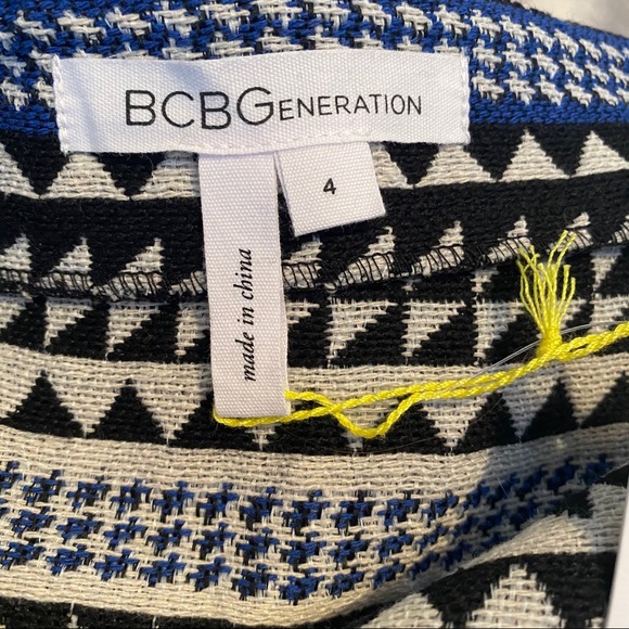 NWT BCBG Mini Silhouette Knit Skirt Blue / Black - Picture 3 of 4